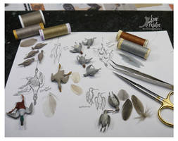 W.I.P. Miniature Game Bird sculptures