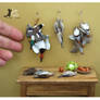 Miniature Game Birds sculptures