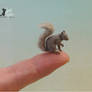 Miniature Grey Squirrel sculpture