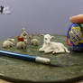 Mini Cottontails and Lamb work-in-progress sculpts