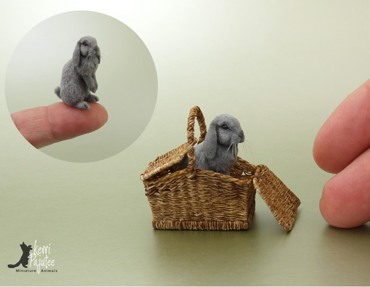 Miniature Lop Rabbit sculpture