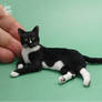 Playscale 1:6 Miniature Tuxedo Cat scuplture