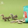 Miniature Eastern Grey Squirrel sculptures
