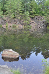 reflecting water scene