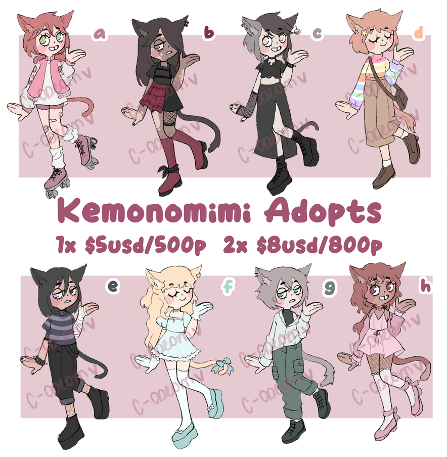 Kemonomimi Adopts(Open) by C-Cream on DeviantArt