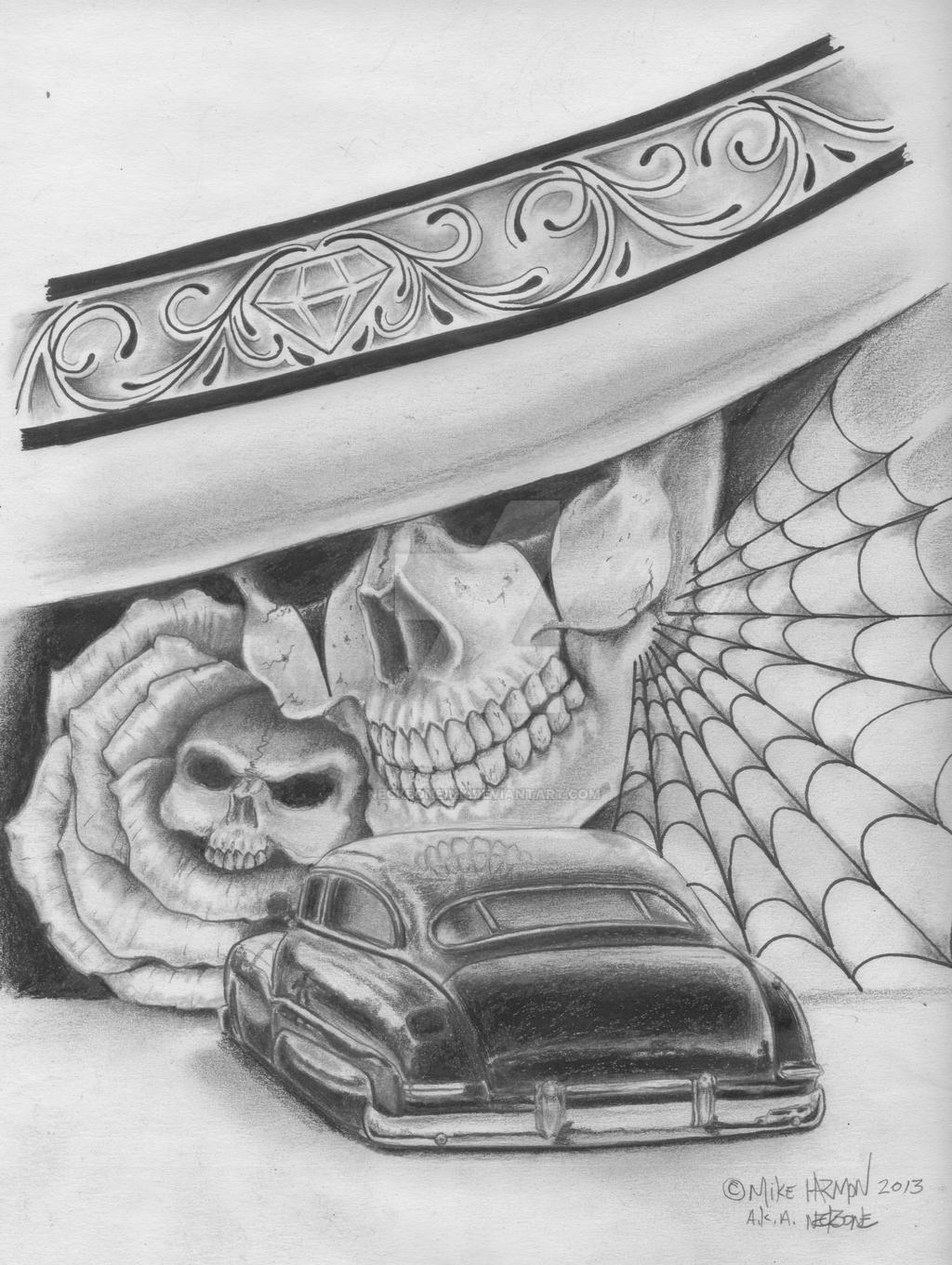 Low Rider Skull West Coast Project - Skull LowRider by NeckBoneInk on DeviantArt