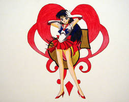 Sailor Mars - Pen and Marker