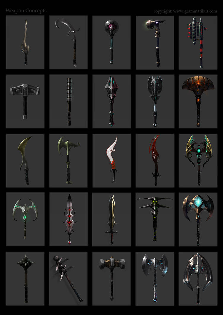 Grammatikus weapons concepts by Cloister