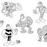 Nine Random Marvel Heroes