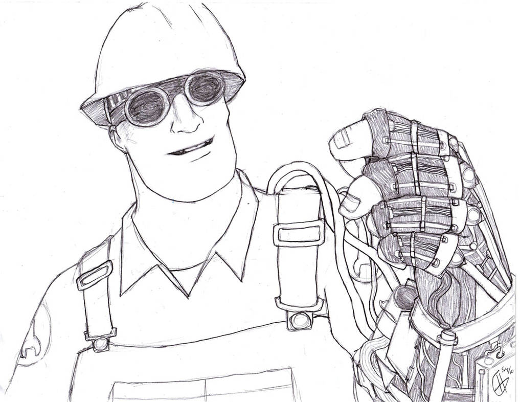 Tf2 Engineer Color TF2 Engineer by AlgizBlueDragon on DeviantArt