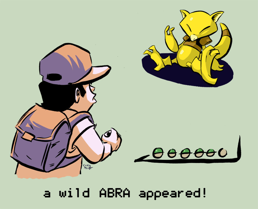 a wild ABRA appeared