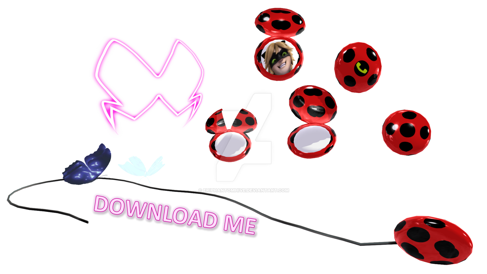MMD - Parts] Miraculous Ladybug Pack Yoyo 2.0 by EriPhantomhive on