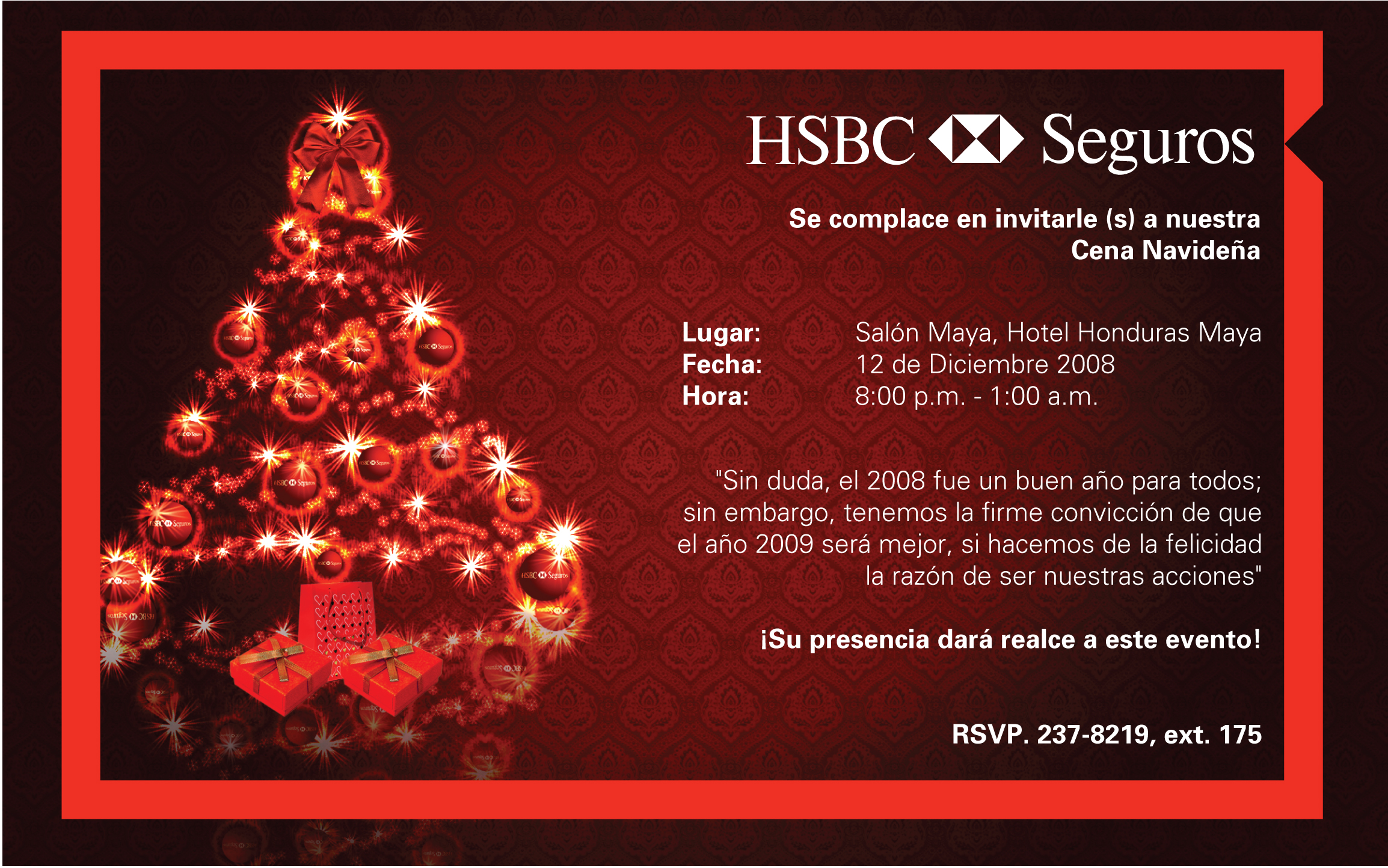 tarjeta navidad HSBC seguros