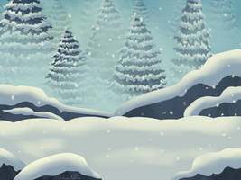 Snowy Clearing Background F2U