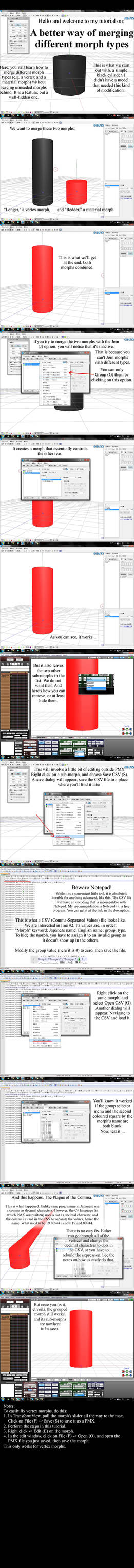 [PMX Advanced] Merging different morph types