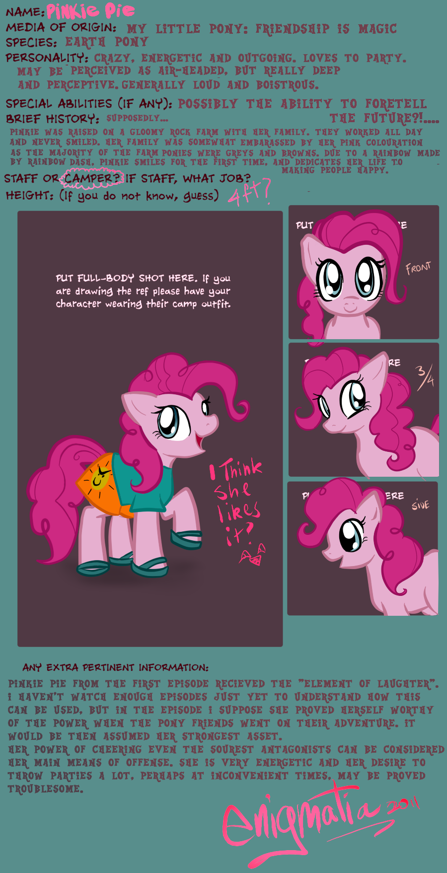 Contestant Ref: PINKIE PIE