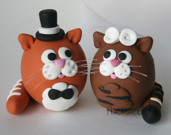 Cat Wedding Cake Topper