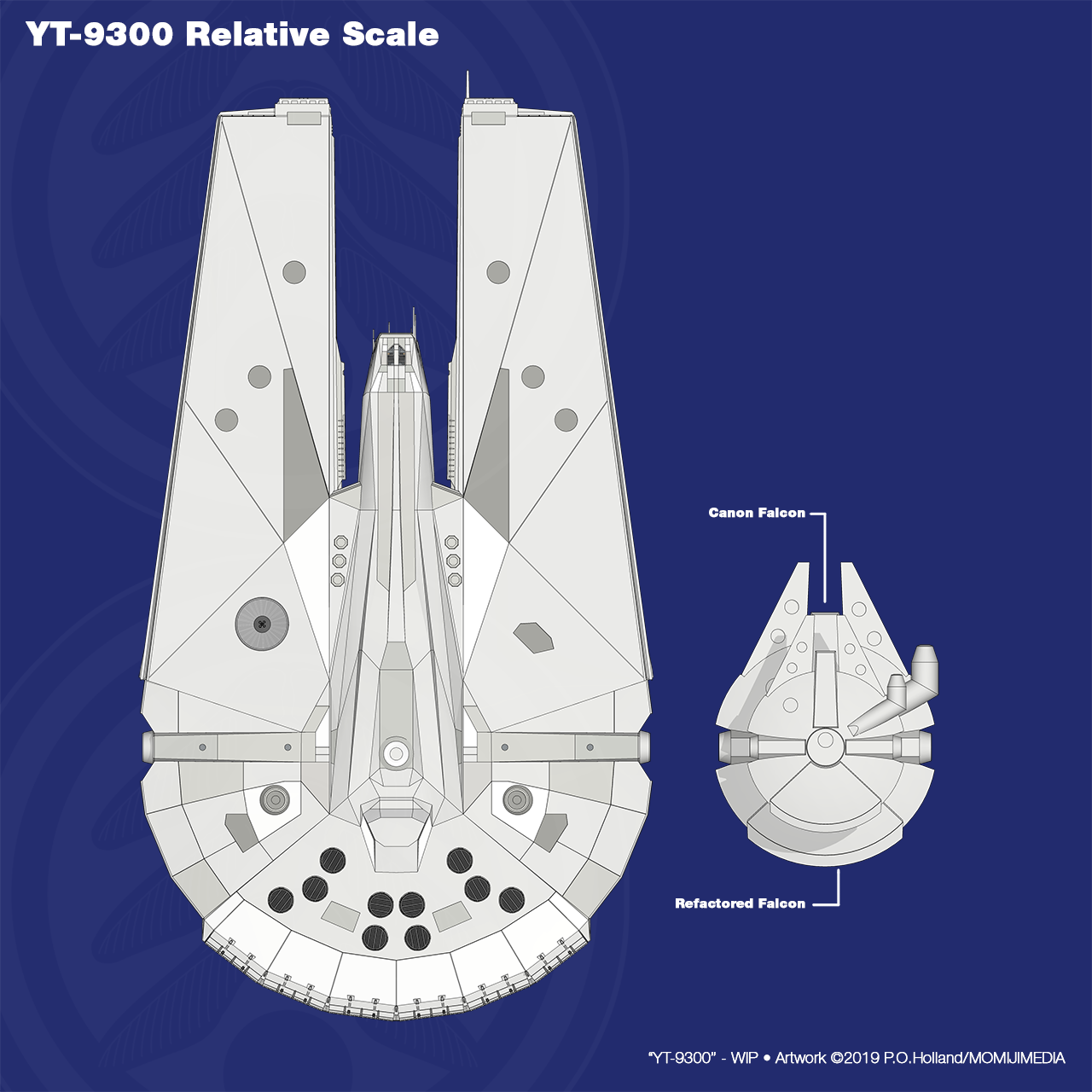 Packet Freighter YT-9300 Heavy Packet Freighter - Relative Scale by Phaeton99 on DeviantArt