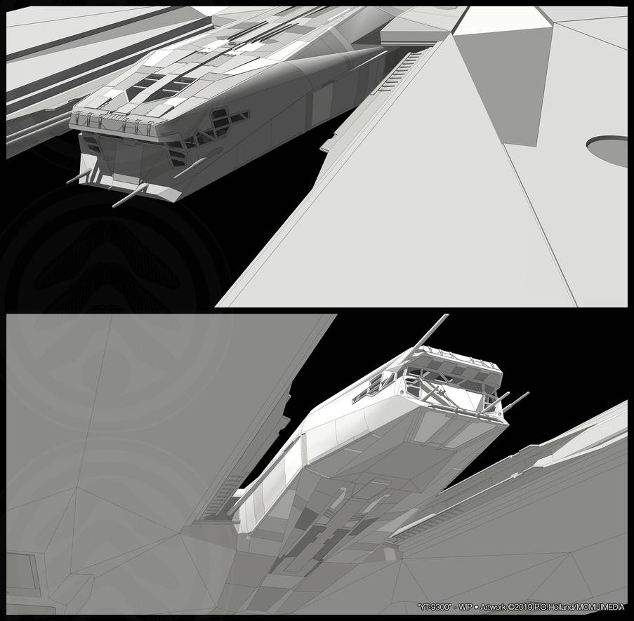 Packet Freighter YT-9300 Heavy Packet Freighter WIP - Hull Detail by Phaeton99 on DeviantArt