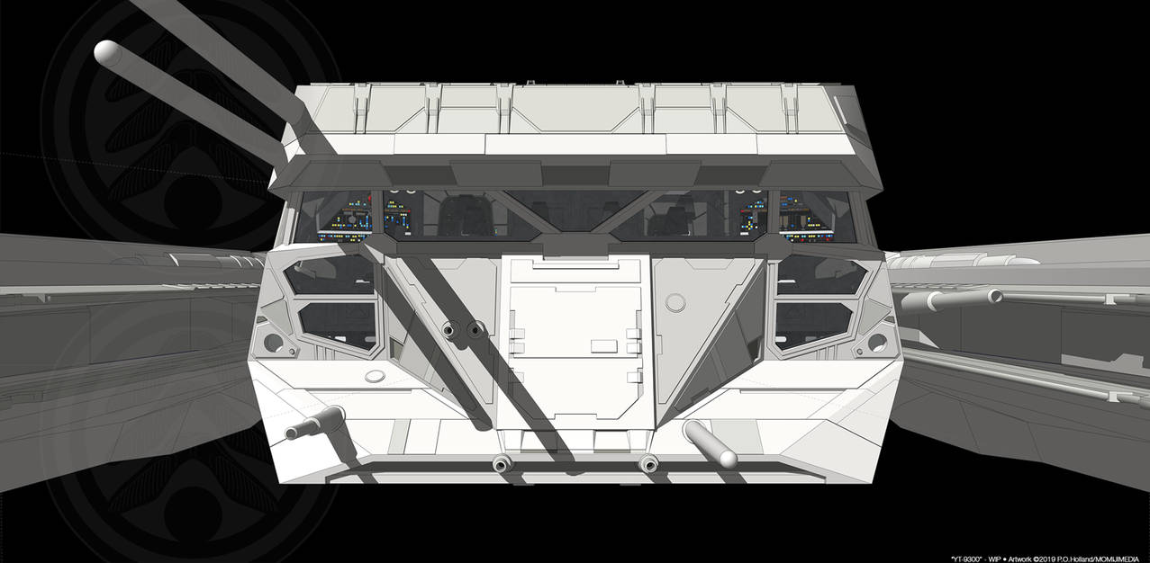 Packet Freighter YT-9300 Heavy Packet Freighter WIP - Bridge View by Phaeton99 on DeviantArt