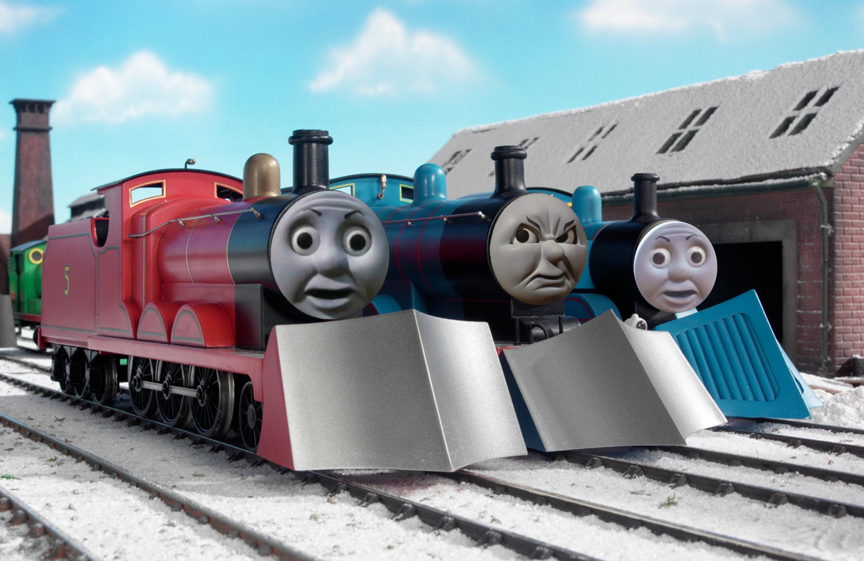 WendayTheMashedPotato01 (Commissions Open!) on X: James the Splendid Red  Engine, this time wearing some fabulous makeup #thomasthetankengine  #thomasandfriends #railwayseries  / X