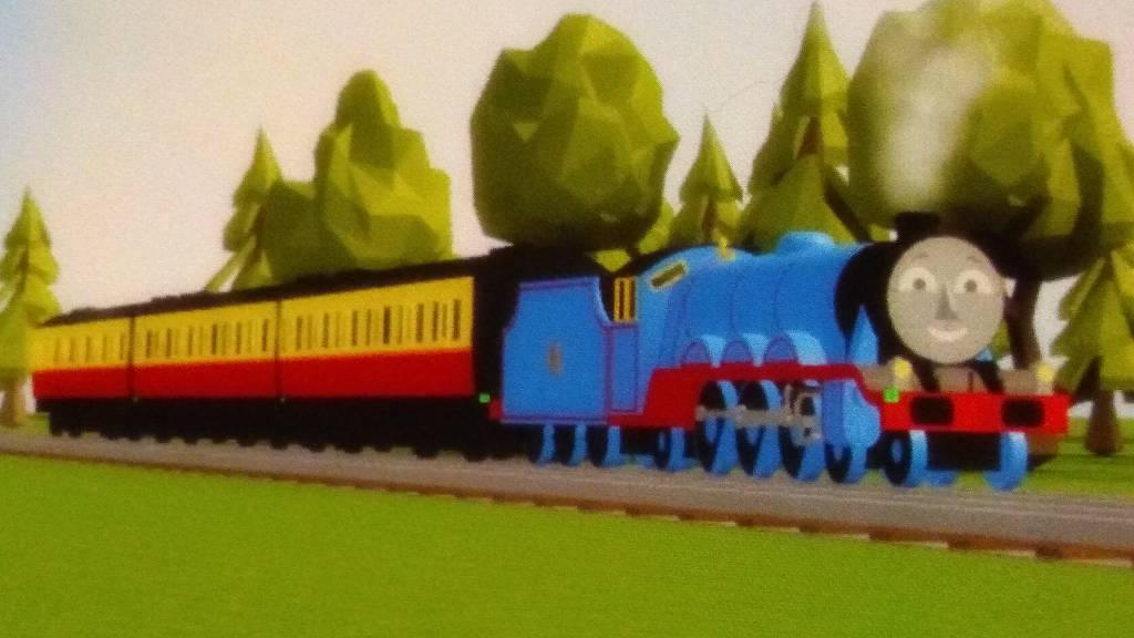 Gordon with Red Express Coaches in Roblox BTWF