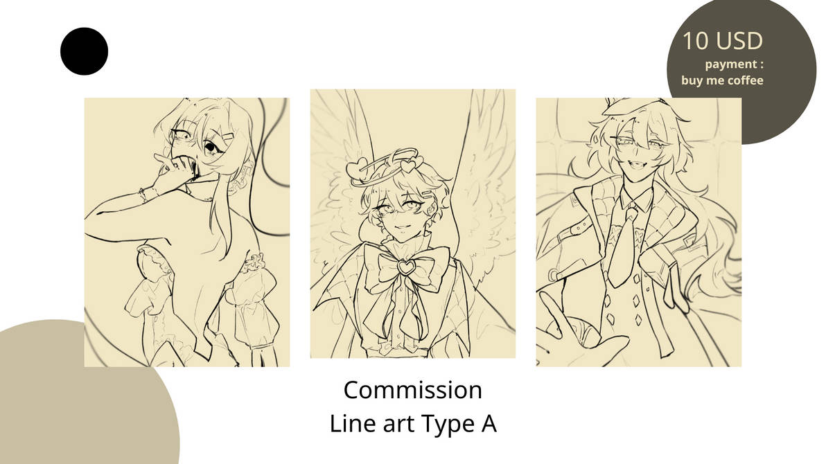 Commission Line art Type A by MITheeRND on DeviantArt