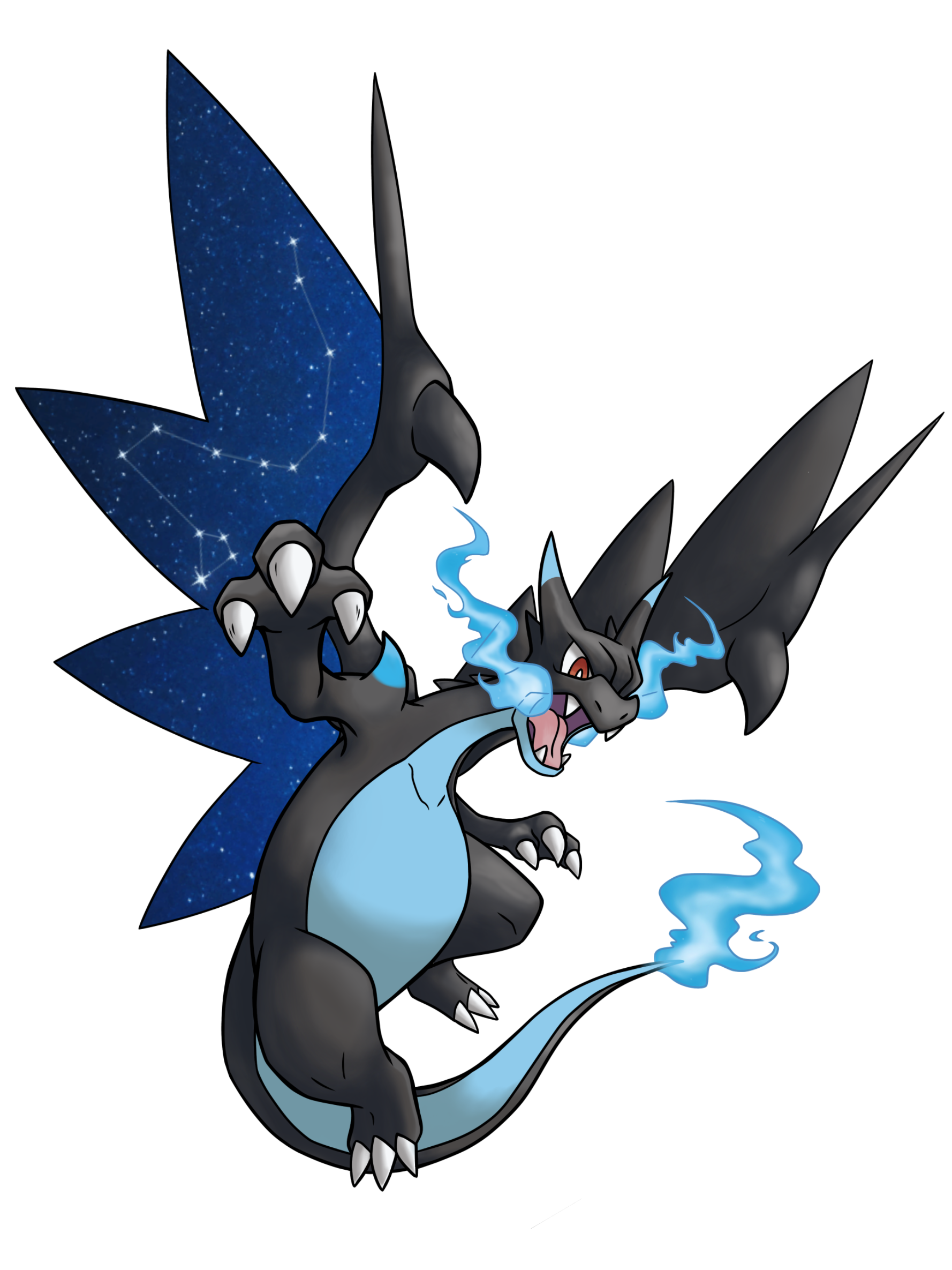 006 - Mega Charizard X - Art v.2 by Tails19950 on DeviantArt in