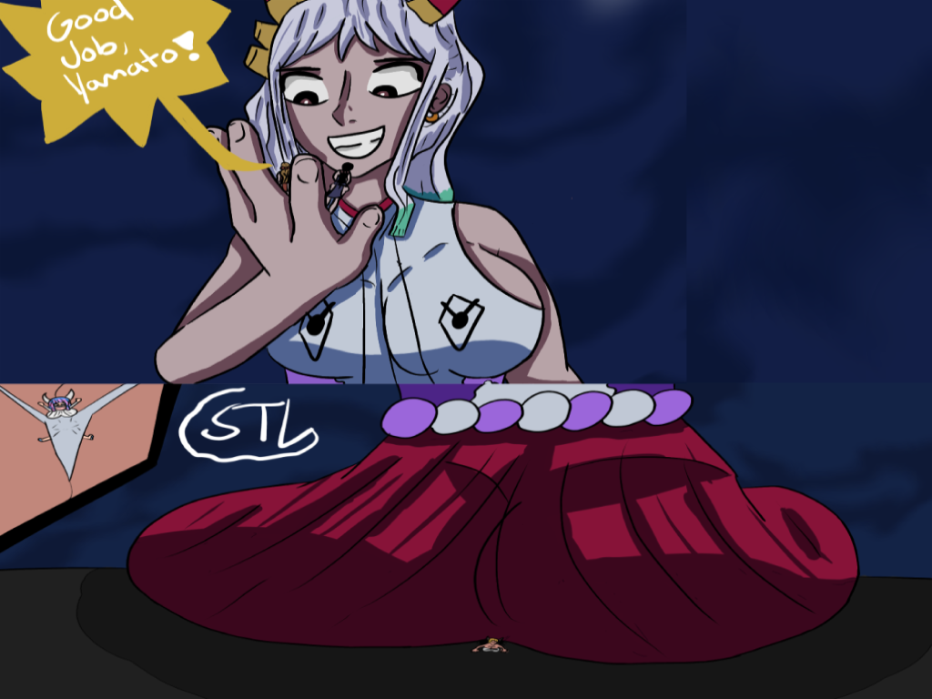 (REQUEST) GIANTESS YAMATO'S BUTT CRUSH by shoeytheloey on DeviantArt