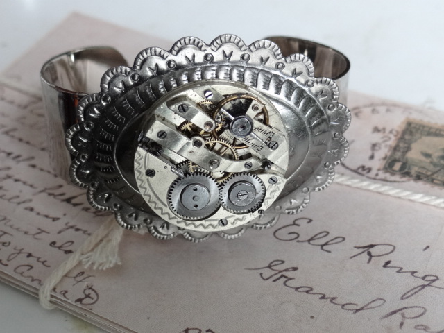 Steampunk watch bracelet