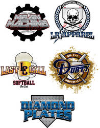 Various softball designs