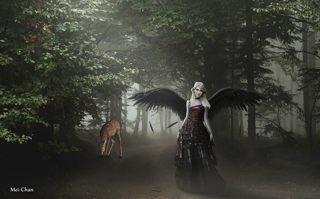 Black Angel in the Wood