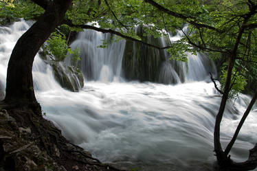 Passing waterfall