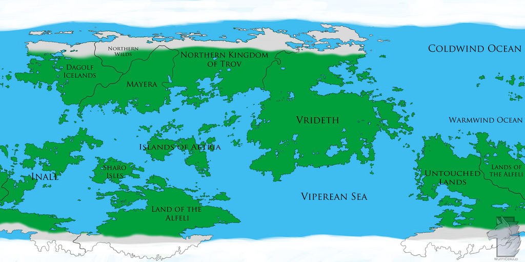 Arvum World Map by Wuffy-Cerulei Arvum World Map by Wuffy-Cerulei