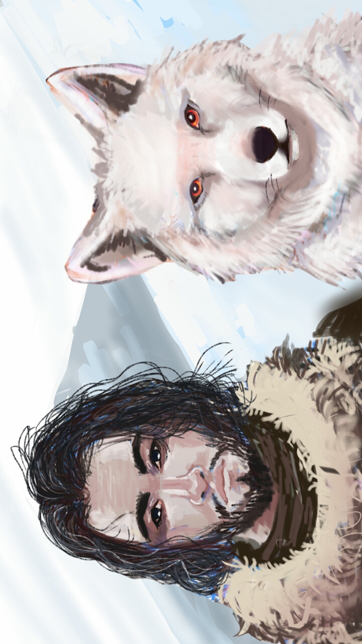 Jon Snow and Ghost