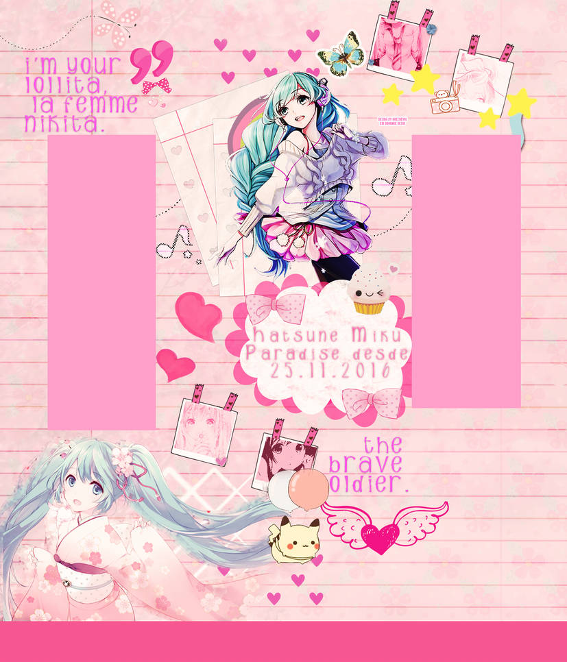 Hatsune Miku@Layout by QueenEviil on DeviantArt