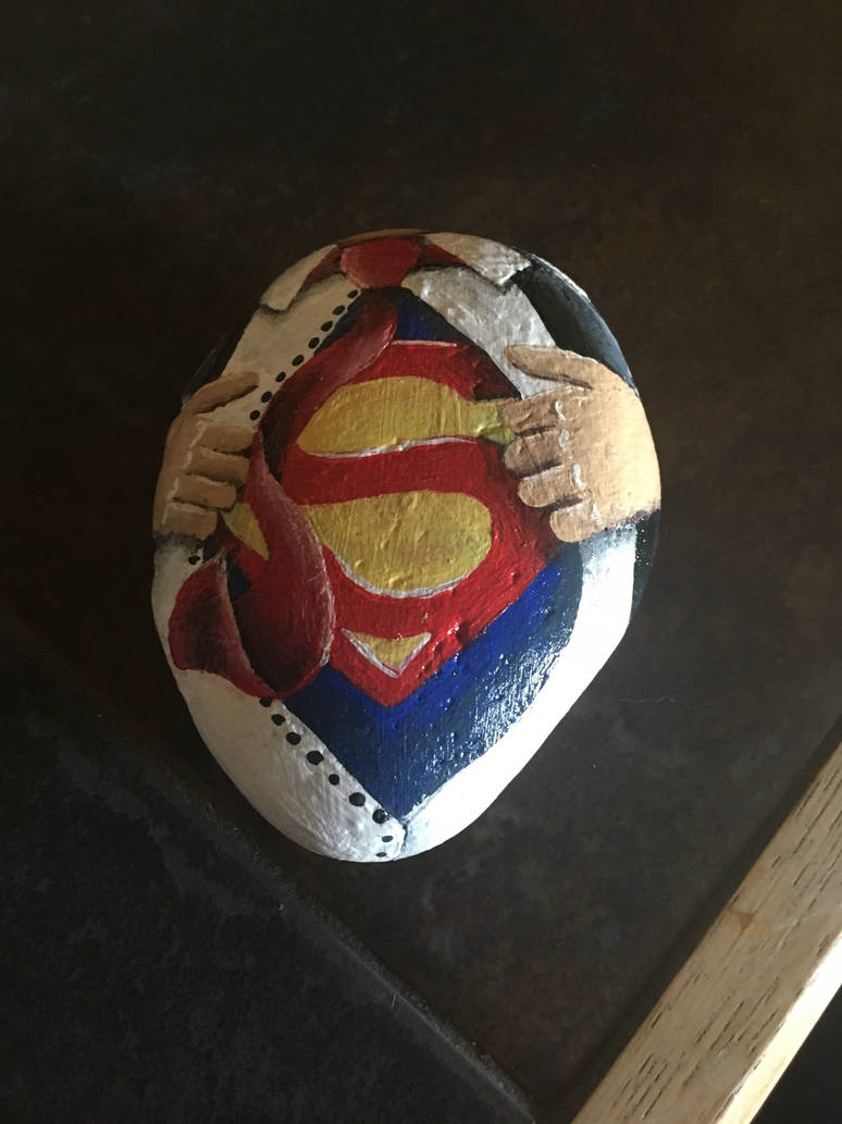 Superman - Rock Painting by fluffelbunz on DeviantArt