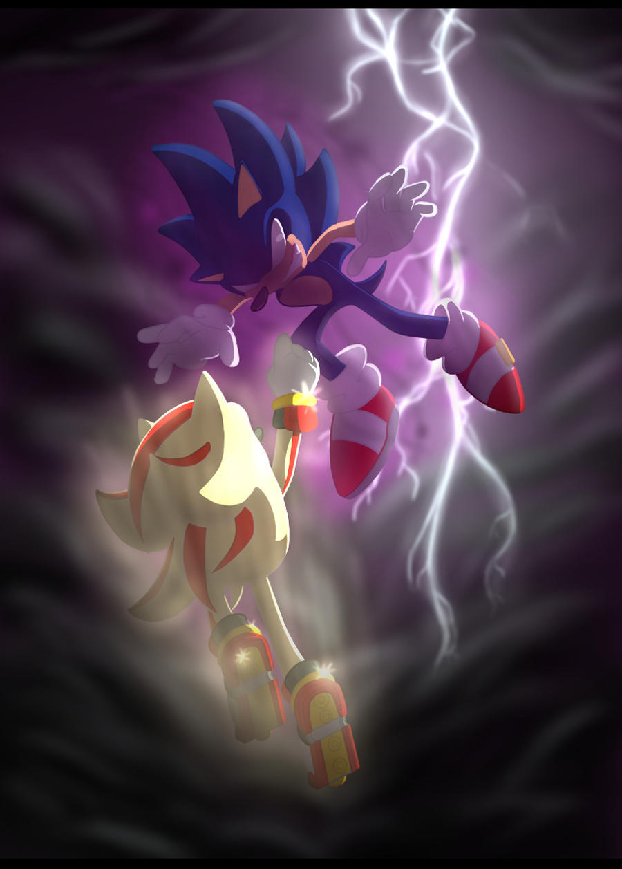 Super Shadow Vs Dark Sonic By Fug Bug On Deviantart