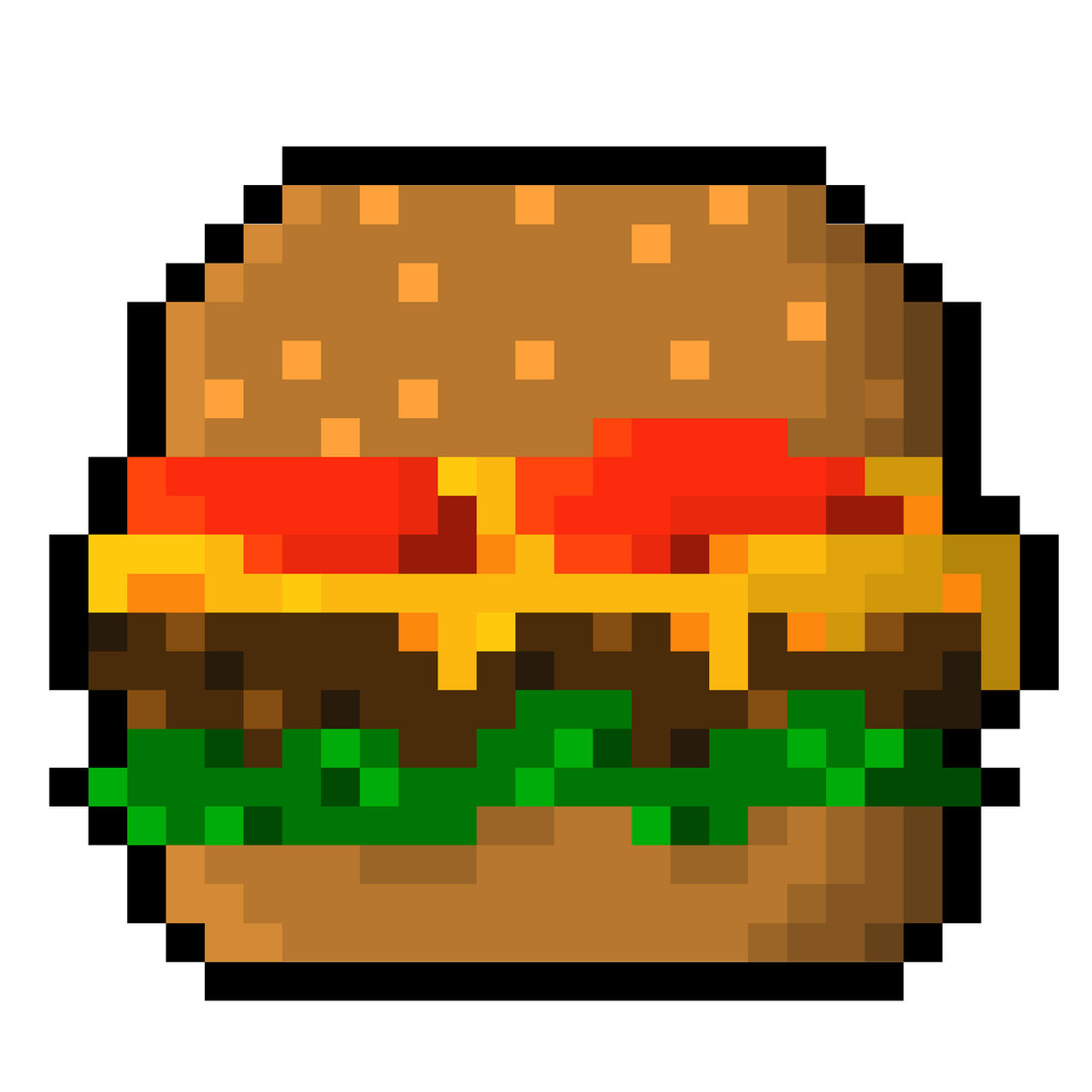 Pixel Art Burger by ArtFritz on DeviantArt