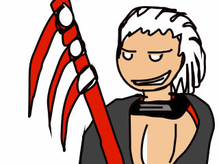 Hidan hacks away at something