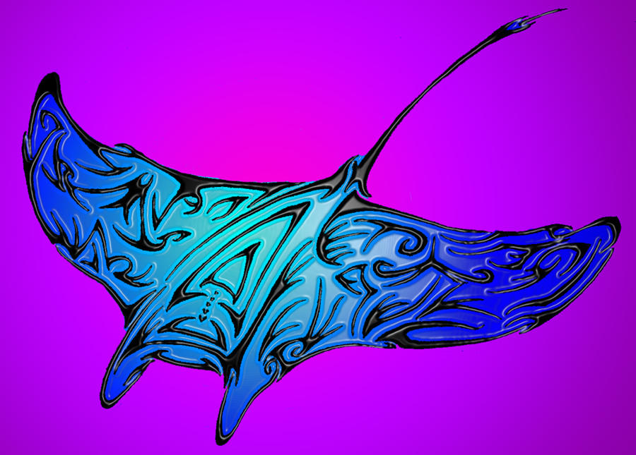 Manta Ray Design with Colour by silverphoenix on DeviantArt