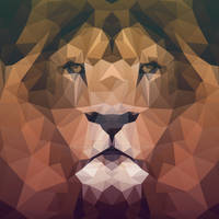 Low Poly Lion Portrait