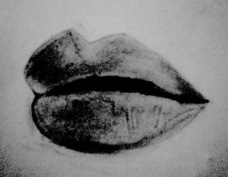 lip black and white