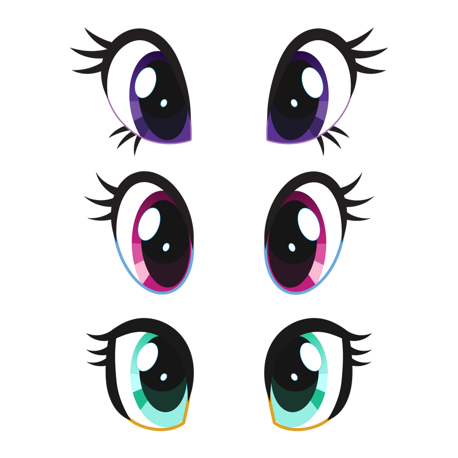 My Little Pony eye set. by santamouse23 on DeviantArt