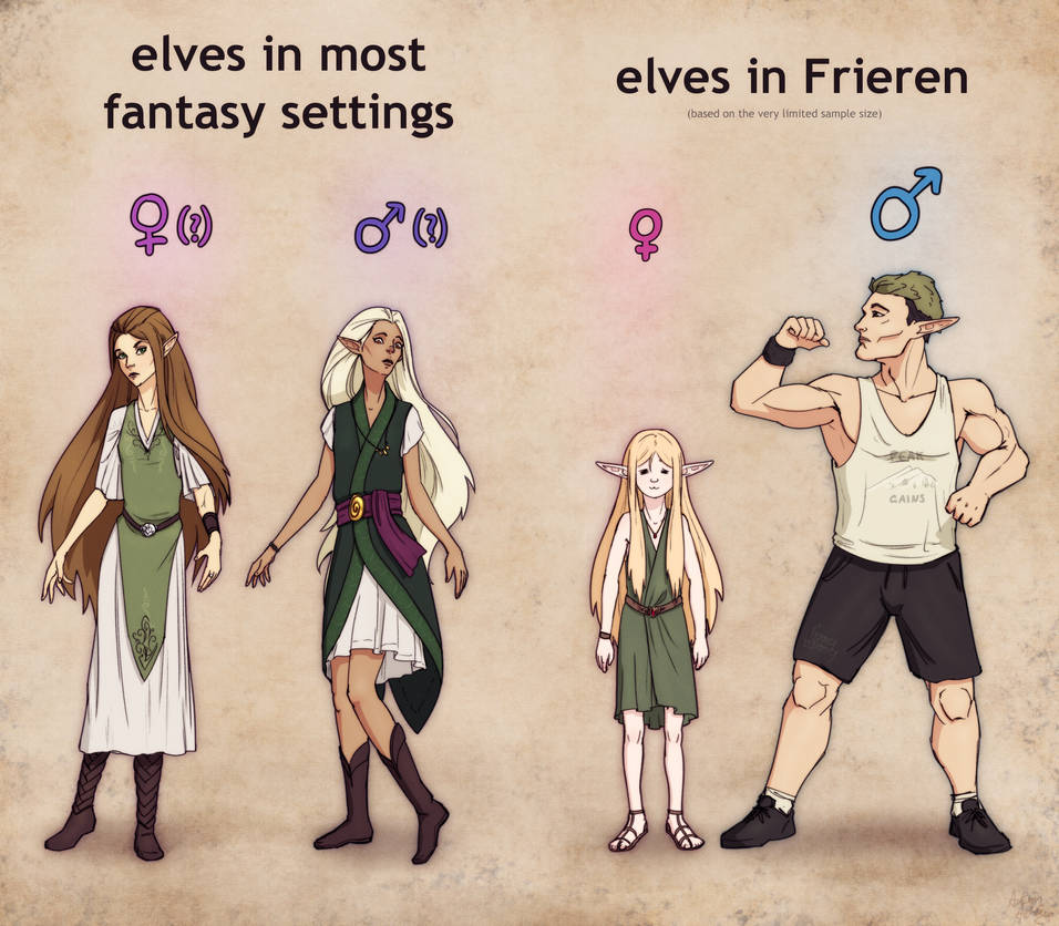 Elf Vs Roper typical fantasy elves vs Frieren elves by AutumnArchfey on DeviantArt