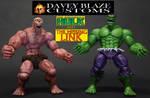 The Hulk and Missing Link Custom Action Figures