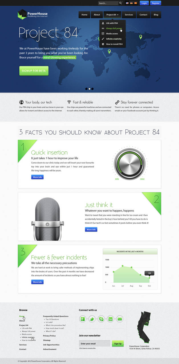 PowerHouse - PSD + HTML/CSS by ivelt