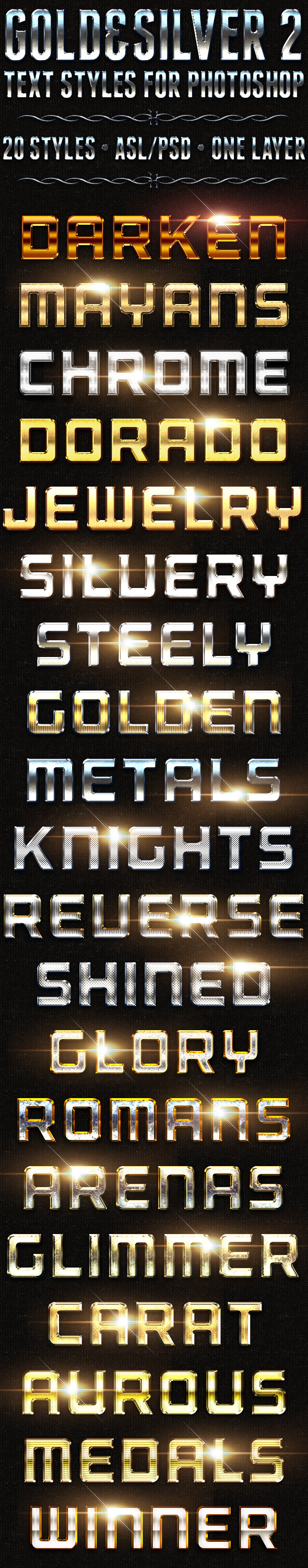 Gold and Silver 2 - Text Styles