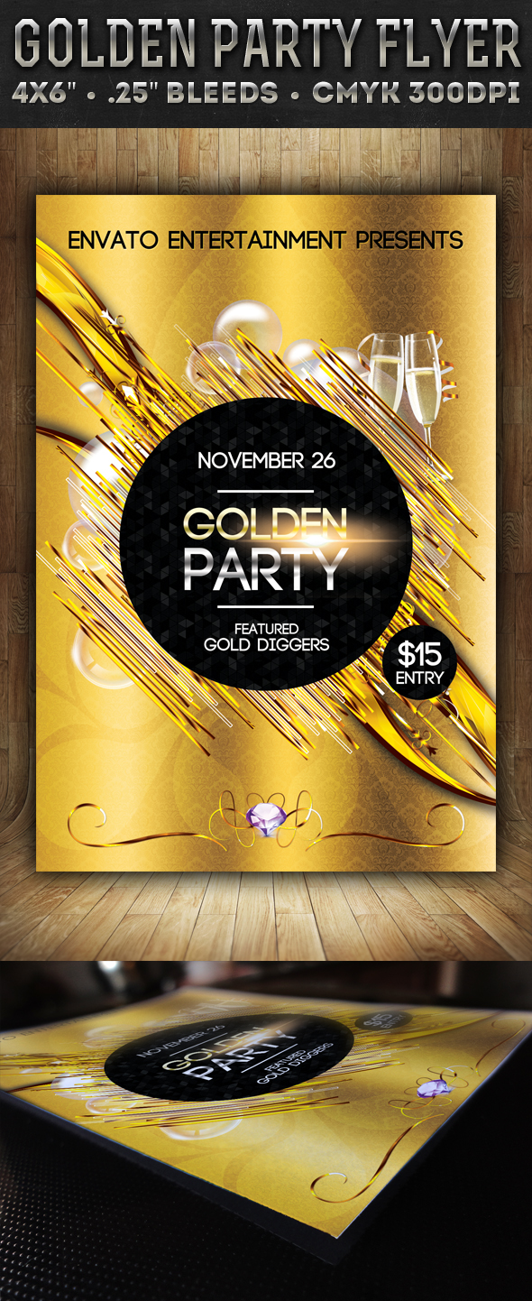 Golden Party - Flyer