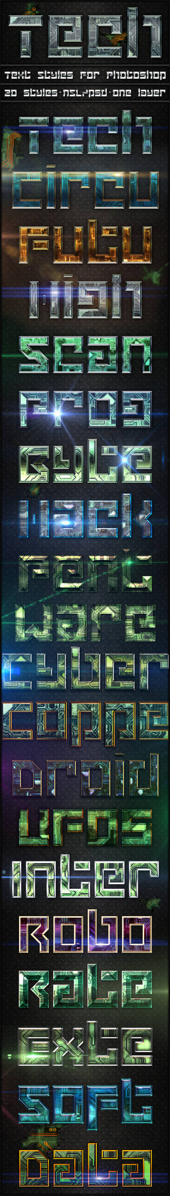 Techy Text Tech - Text Styles by ivelt on DeviantArt